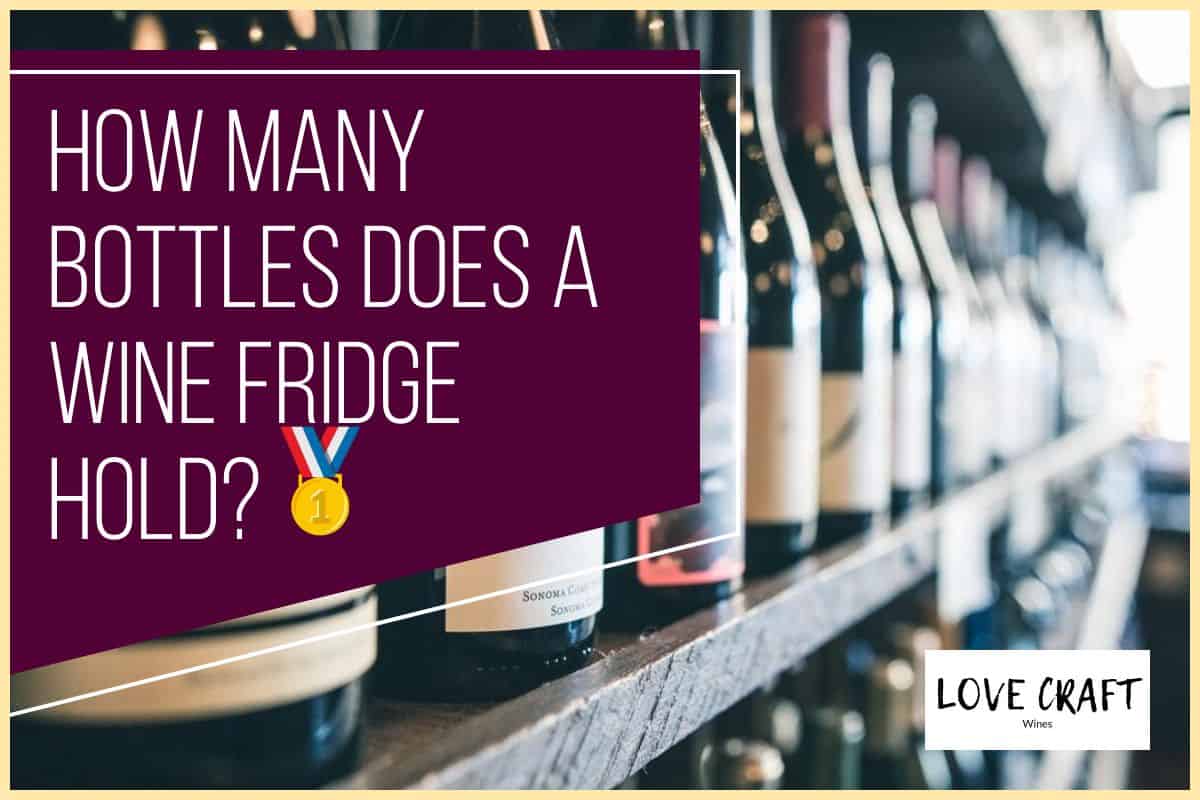 How many bottles does a wine fridge hold?